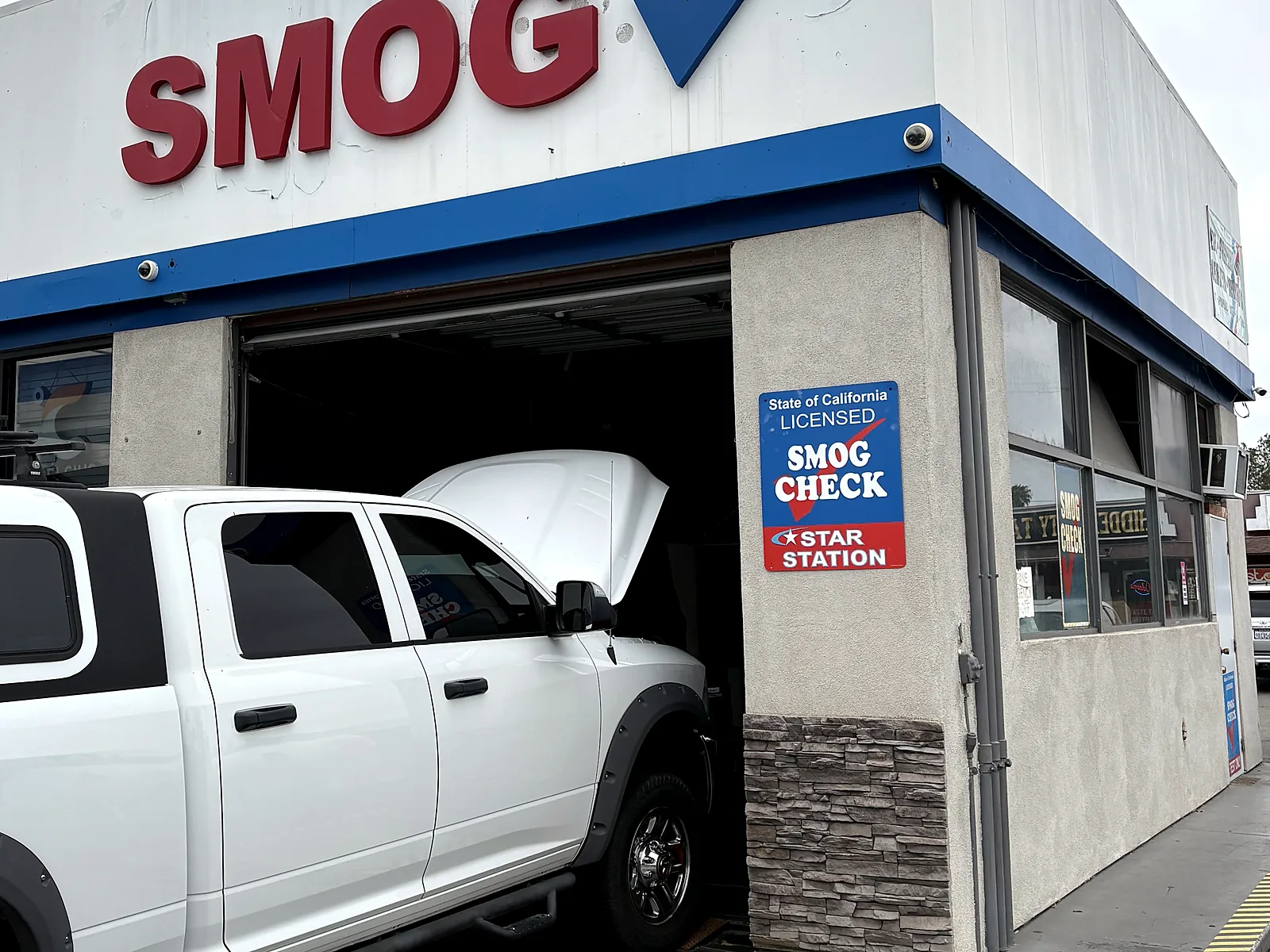 Failed smog check help in Escondido, CA: pickup in our test bay
