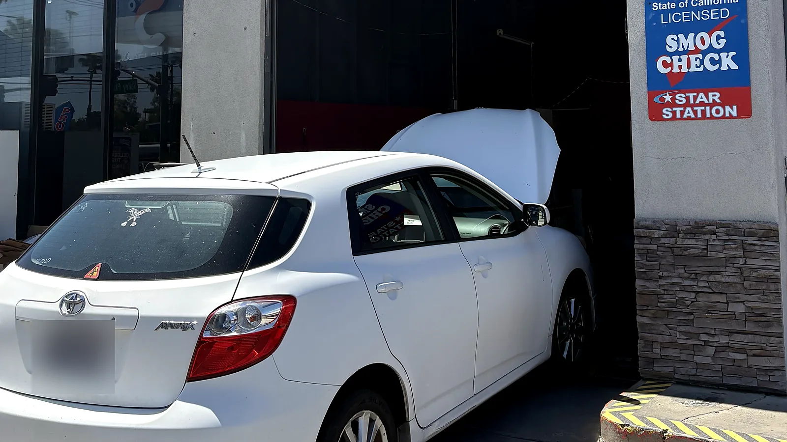 Failed smog check help in Escondido, CA: Toyota Matrix in our test bay